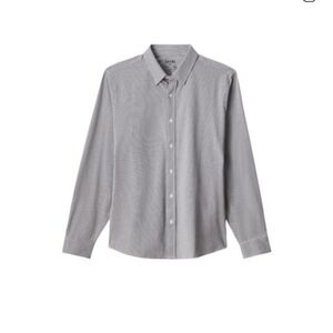 Rhone Commuter Shirt  In Gray Flannel Stripe